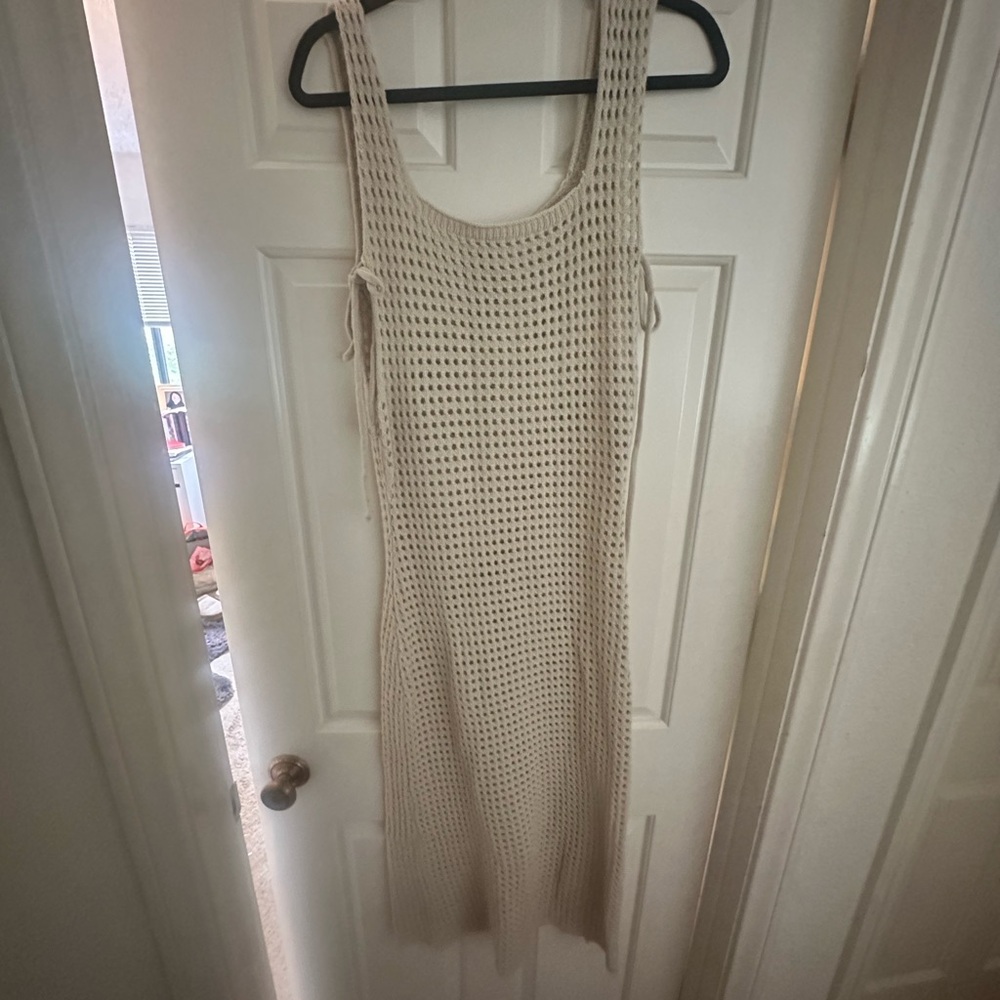 Urban Outfitters Tan Crochet Beach Cover Up/ Dress
